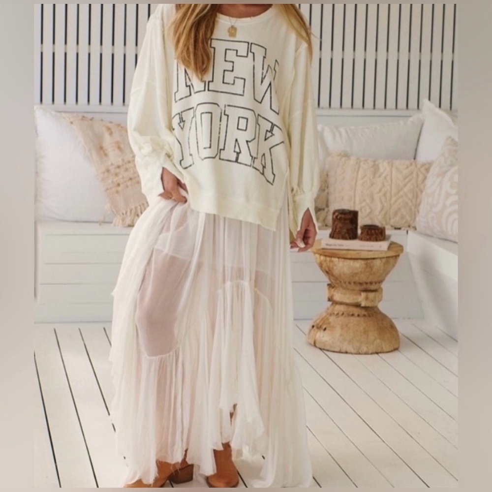 NWT Free People Camden New York Sweatshirt